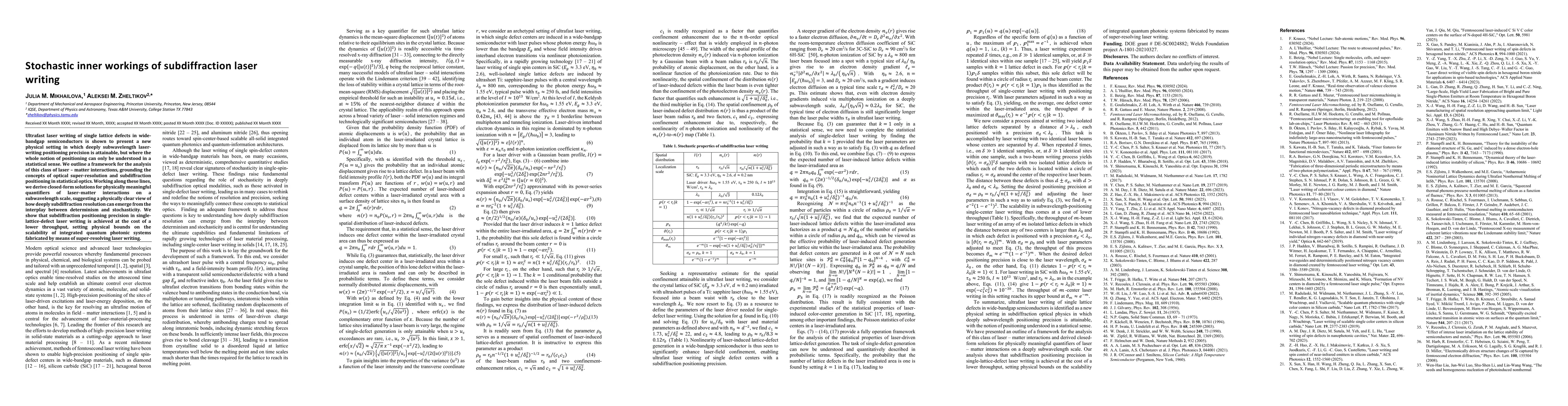 Thumbnail for Stochastic inner workings of subdiffraction laser writing