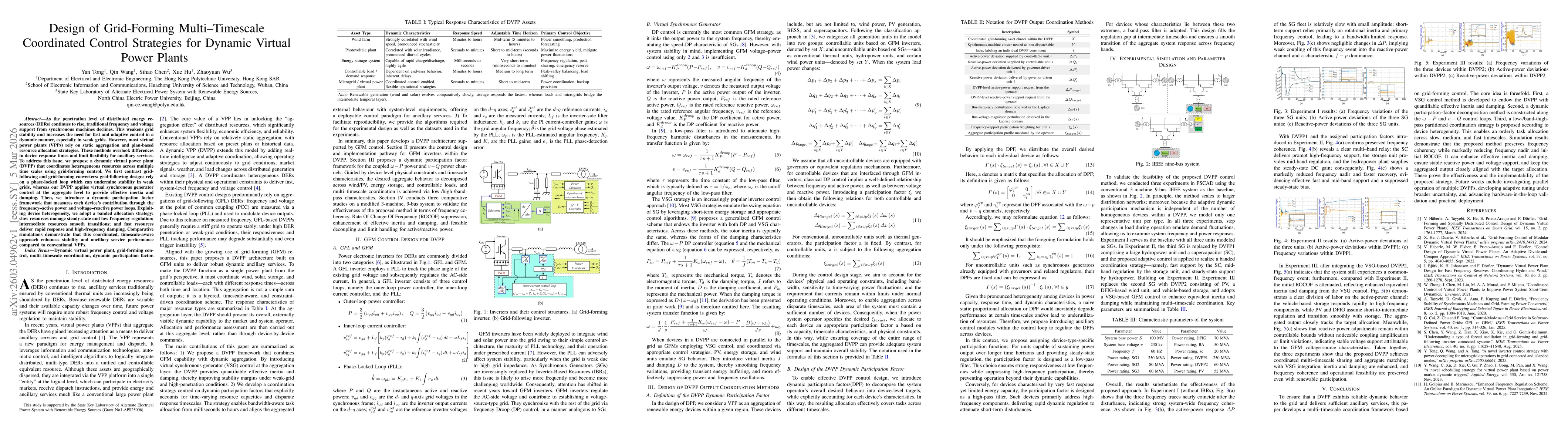 Thumbnail for Design of Grid Forming Multi Timescale Coordinated Control Strategies for Dynamic Virtual Power Plants