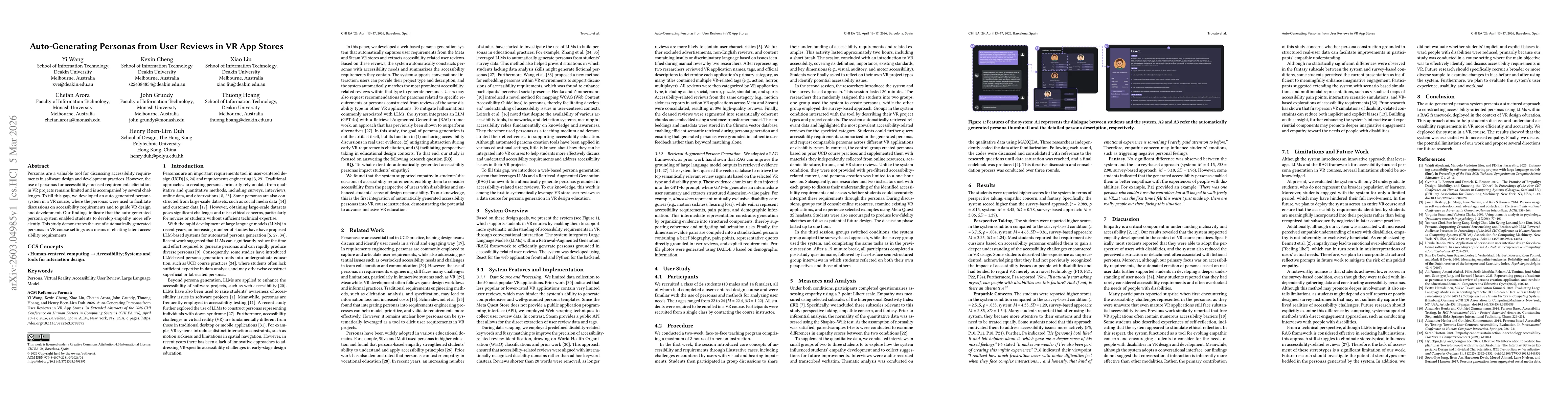 Thumbnail for Auto-Generating Personas from User Reviews in VR App Stores