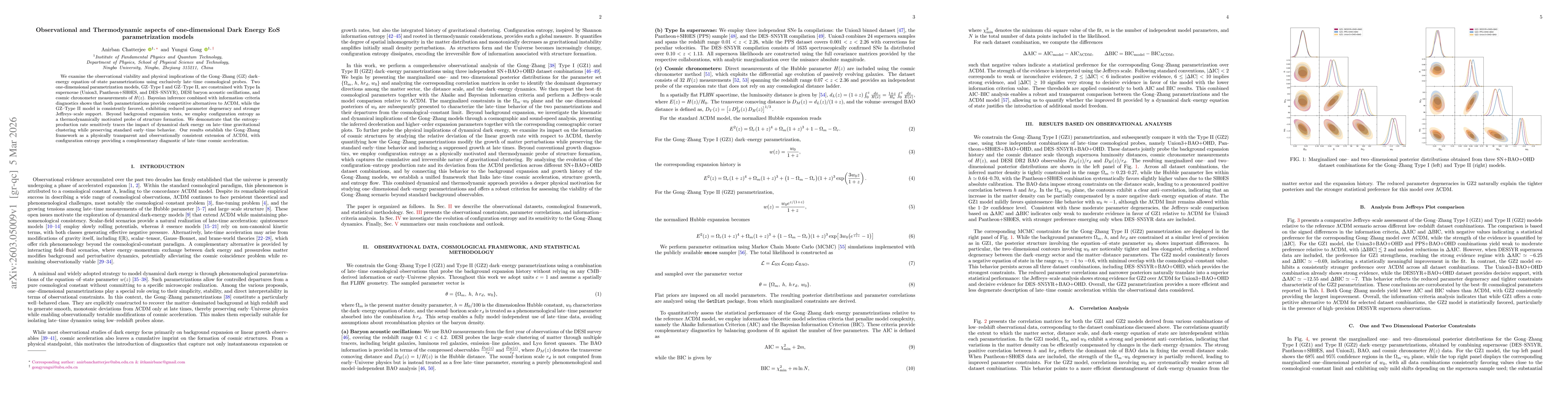 Thumbnail for Observational and Thermodynamic aspects of one-dimensional Dark Energy EoS parametrization models