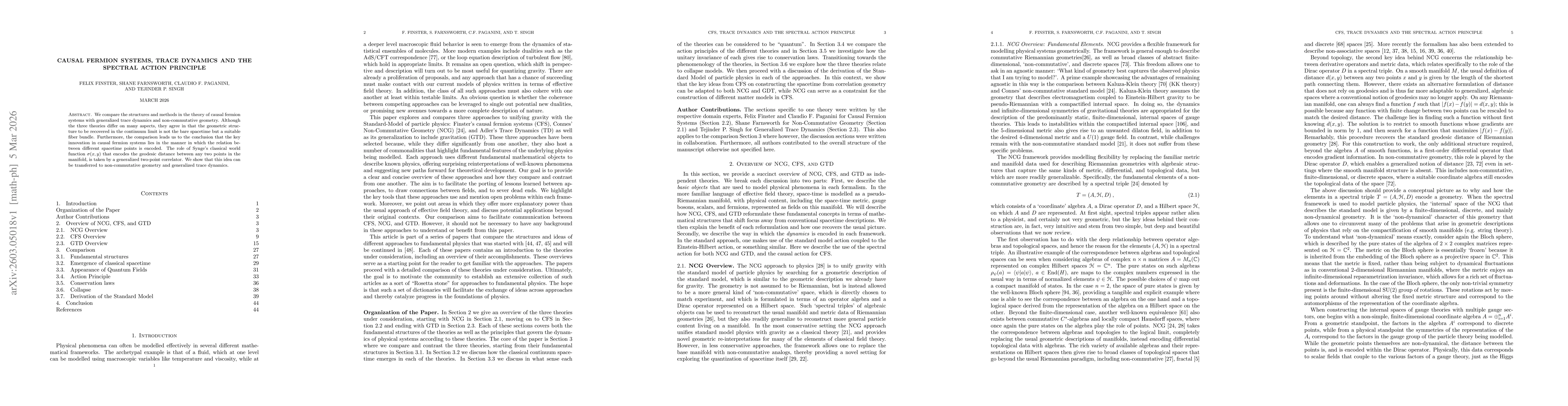 Thumbnail for Causal Fermion Systems, Non-Commutative Geometry and Generalized Trace Dynamics