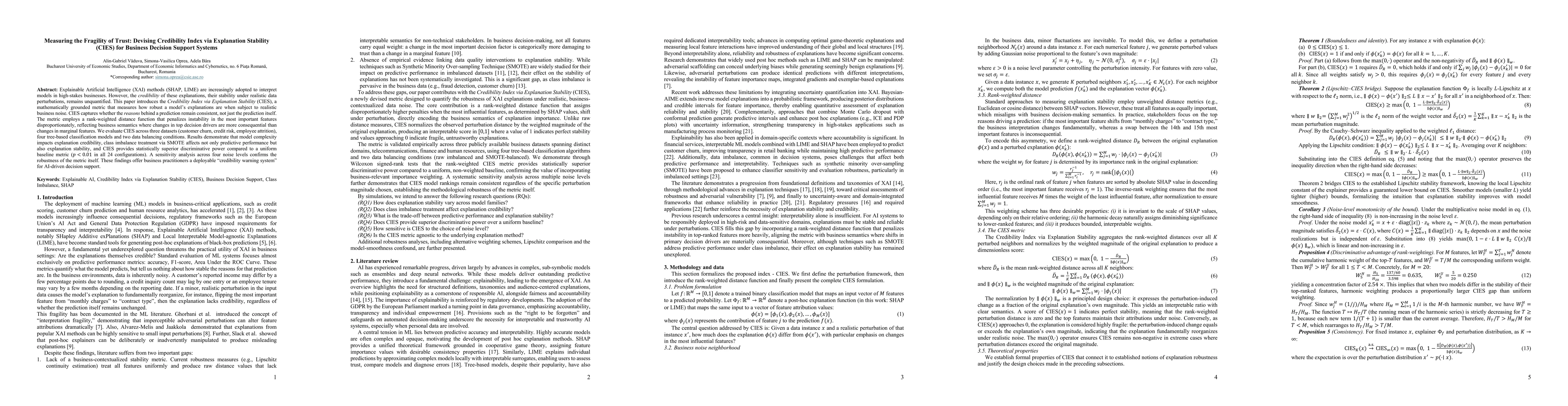Thumbnail for Measuring the Fragility of Trust: Devising Credibility Index via Explanation Stability (CIES) for Business Decision Support Systems