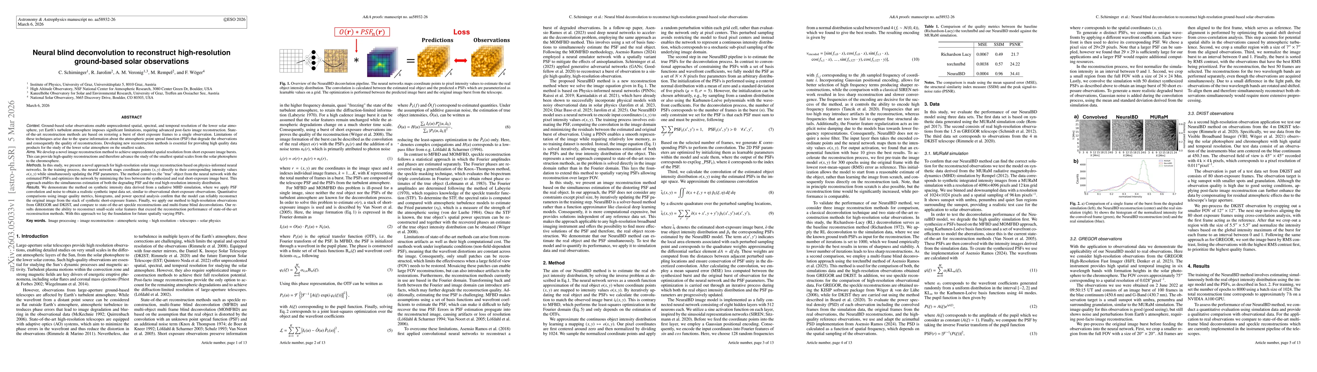Thumbnail for Neural blind deconvolution to reconstruct high-resolution ground-based solar observations