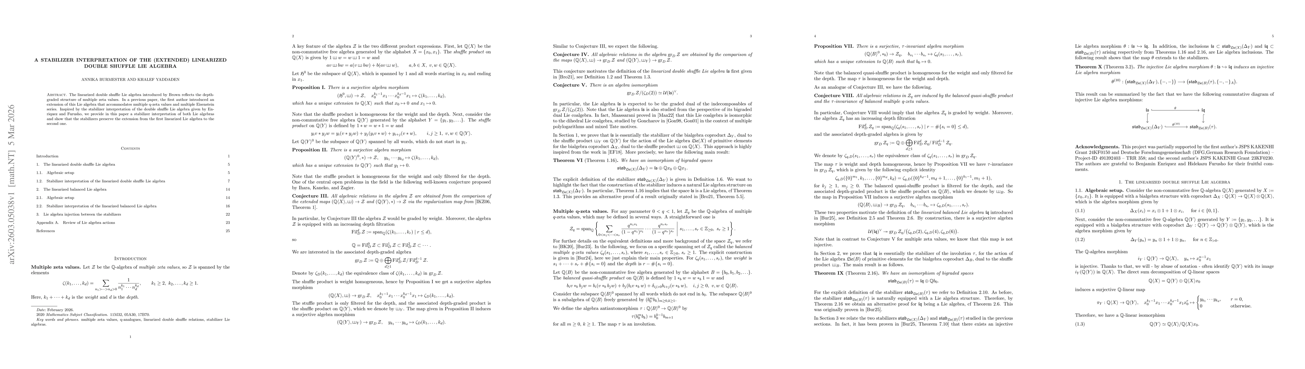 Thumbnail for A stabilizer interpretation of the (extended) linearized double shuffle Lie algebra