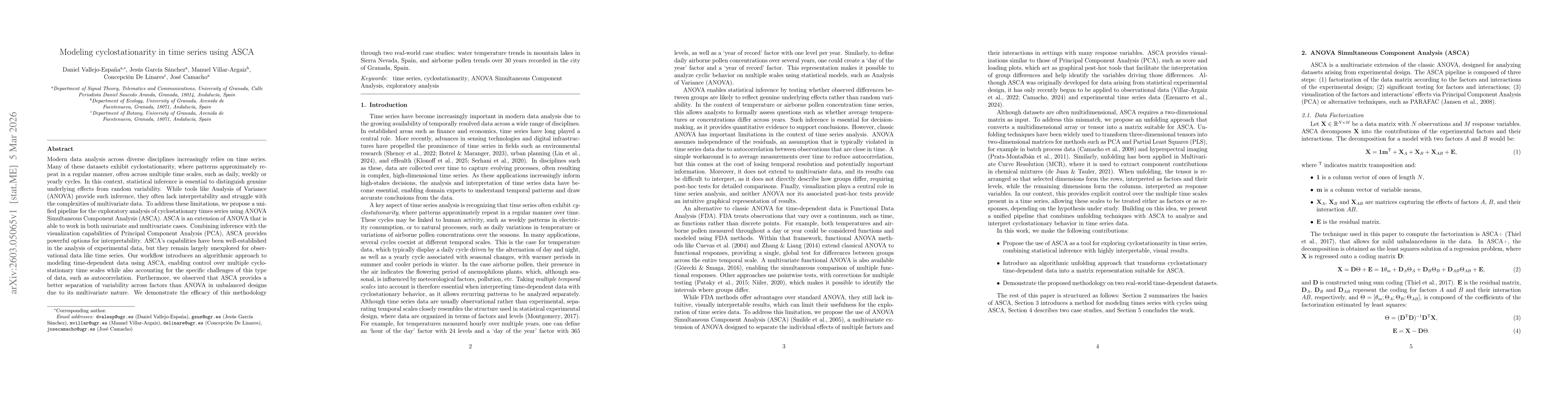 Thumbnail for Modeling cyclostationarity in time series using ASCA
