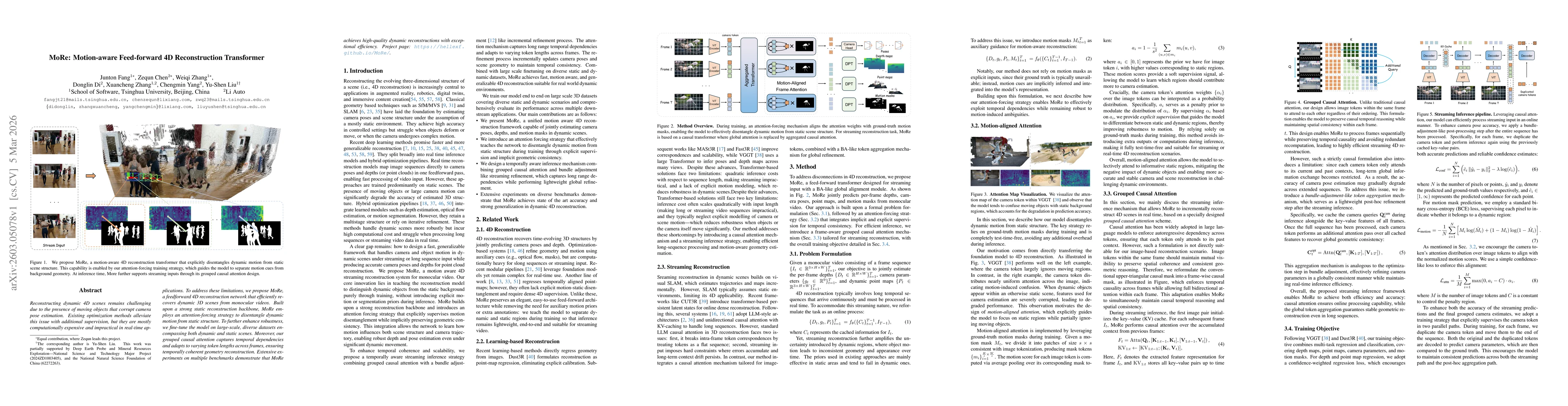 Thumbnail for MoRe: Motion-aware Feed-forward 4D Reconstruction Transformer