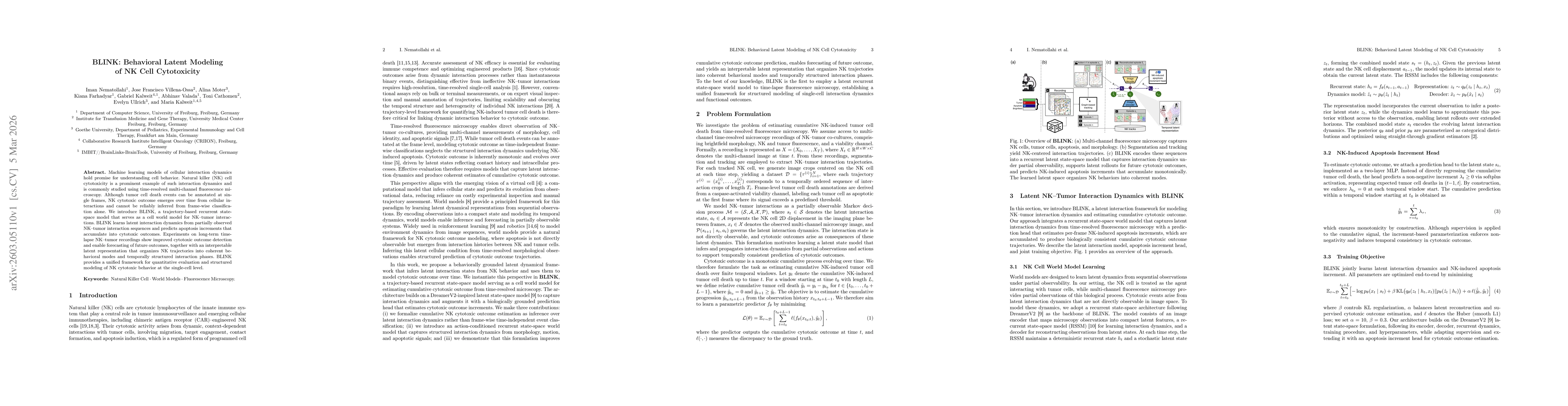 Thumbnail for BLINK: Behavioral Latent Modeling of NK Cell Cytotoxicity