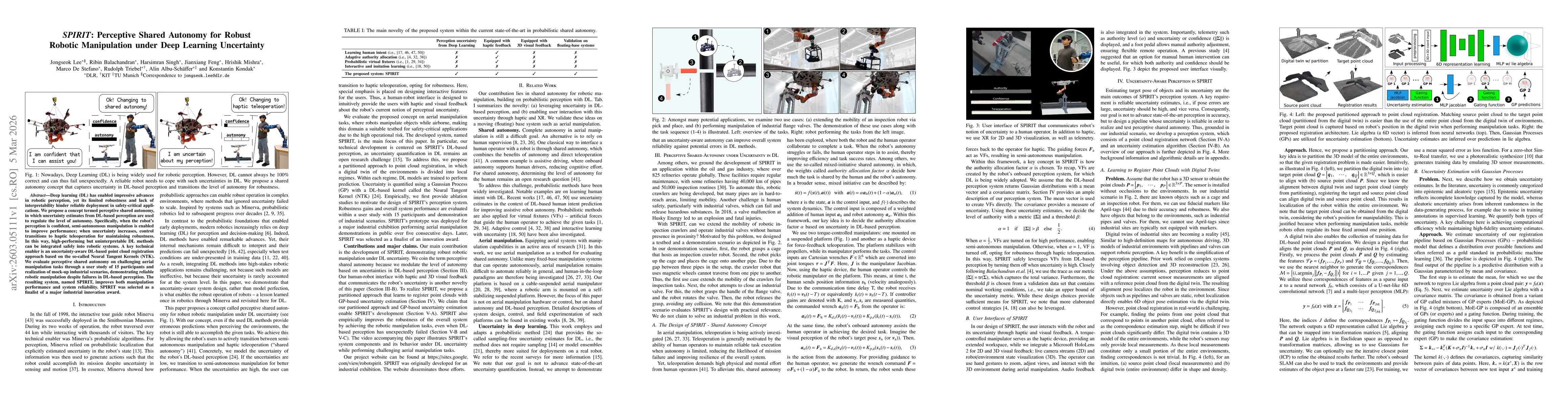 Thumbnail for SPIRIT: Perceptive Shared Autonomy for Robust Robotic Manipulation under Deep Learning Uncertainty