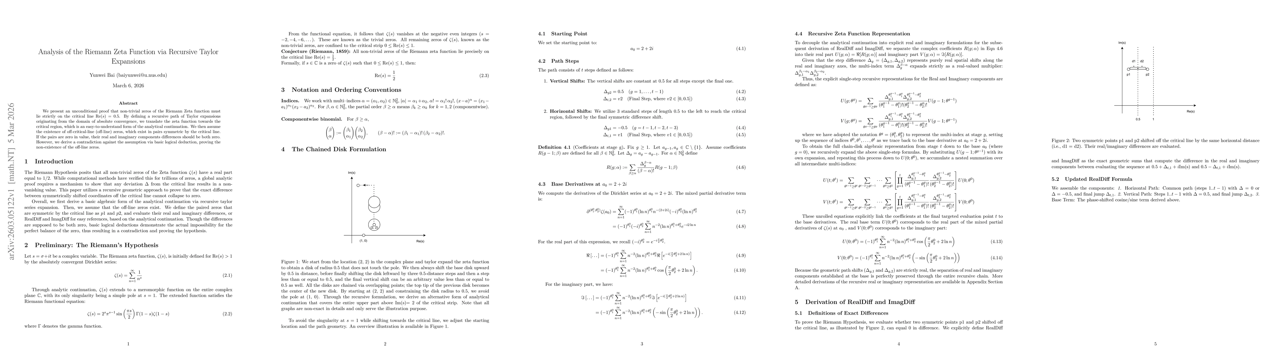 Thumbnail for Analysis of the Riemann Zeta Function via Recursive Taylor Expansions