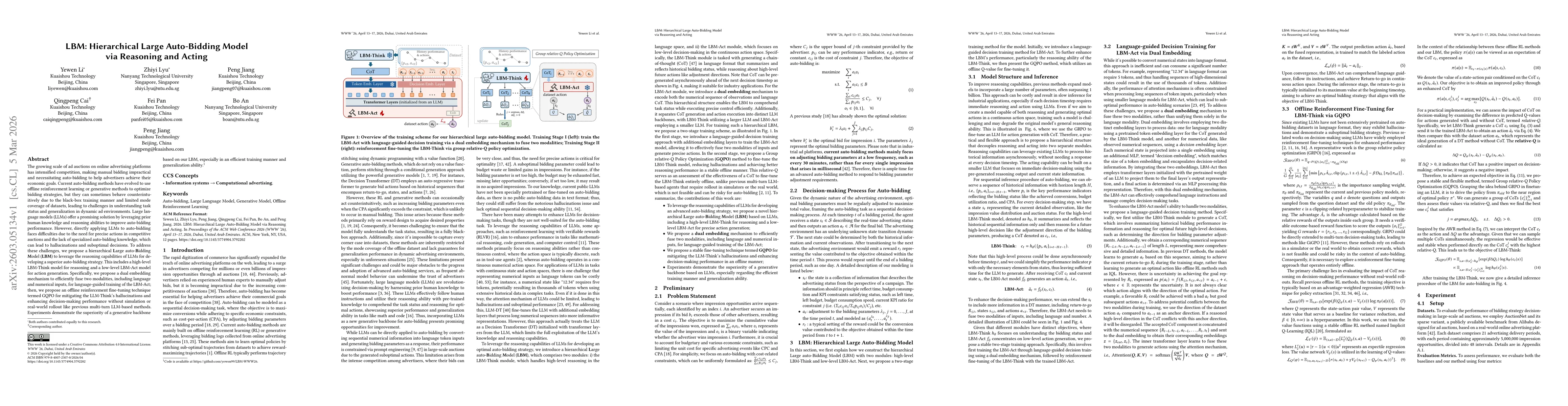 Thumbnail for LBM: Hierarchical Large Auto-Bidding Model via Reasoning and Acting