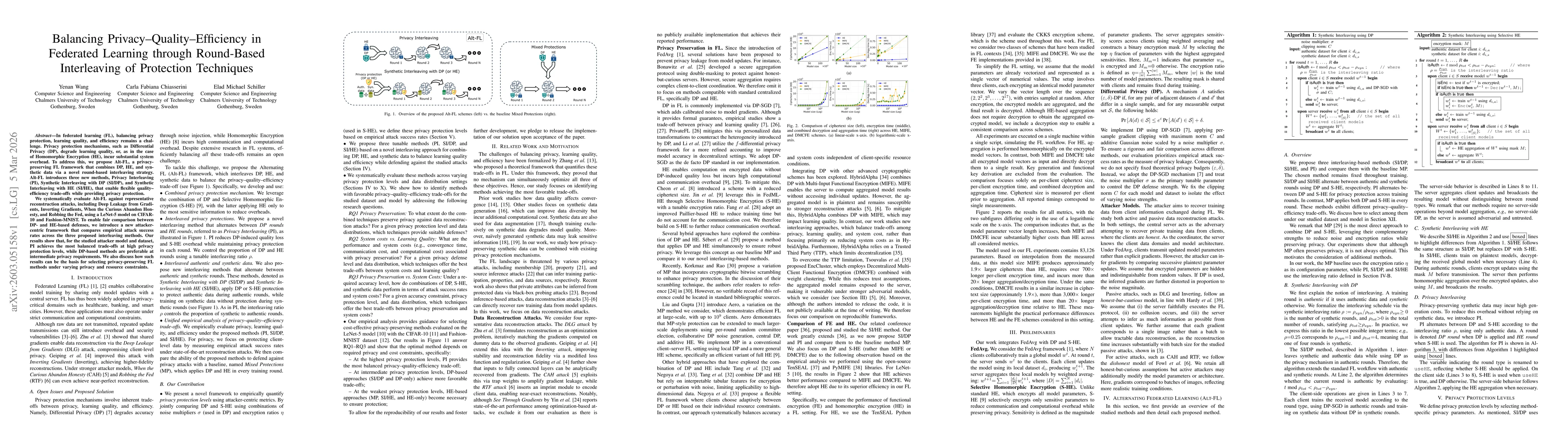 Thumbnail for Balancing Privacy-Quality-Efficiency in Federated Learning through Round-Based Interleaving of Protection Techniques
