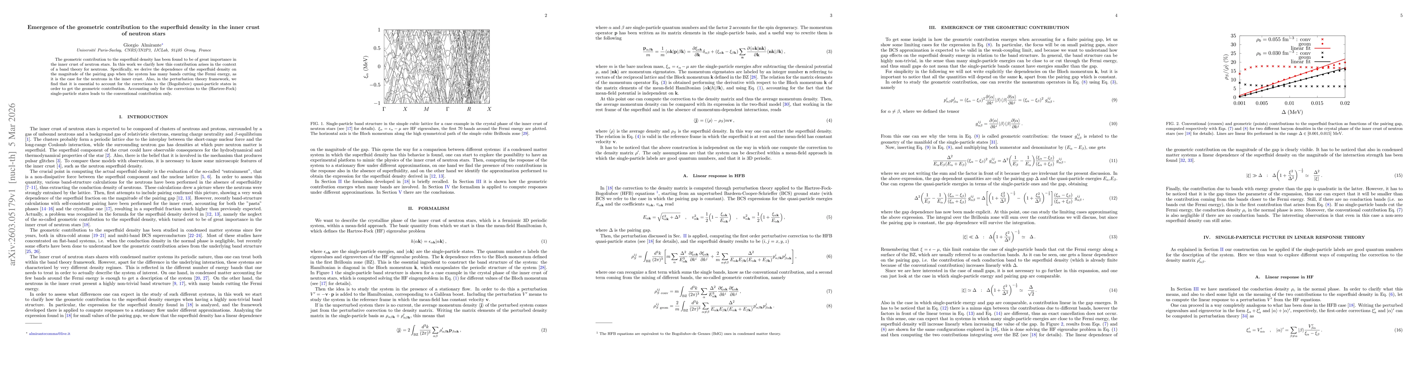 Thumbnail for Emergence of the geometric contribution to the superfluid density in the inner crust of neutron stars