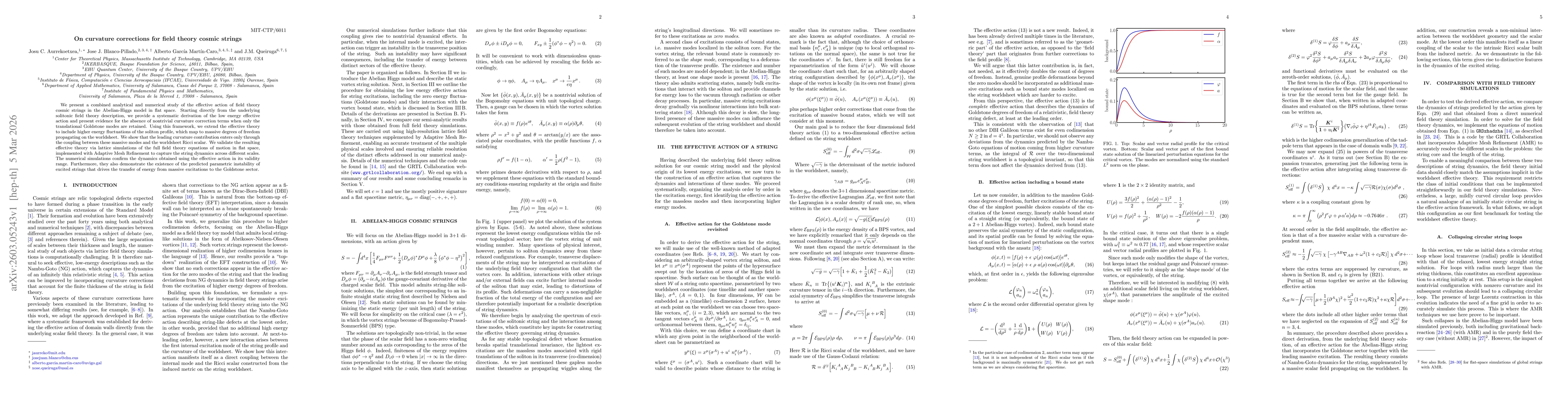Thumbnail for On curvature corrections for field theory cosmic strings