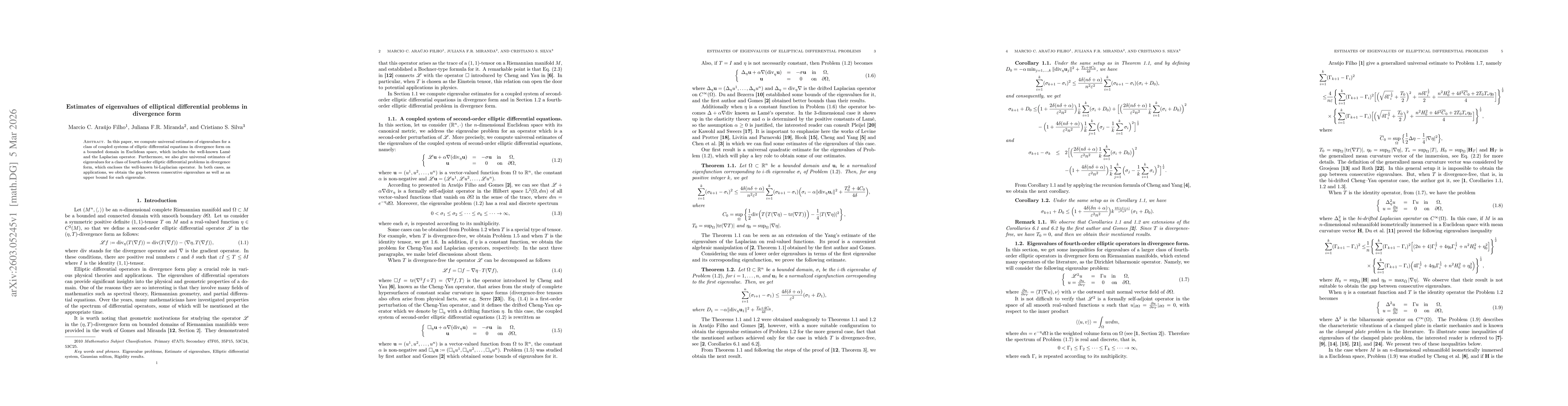 Thumbnail for Estimates of eigenvalues of elliptical differential problems in divergence form