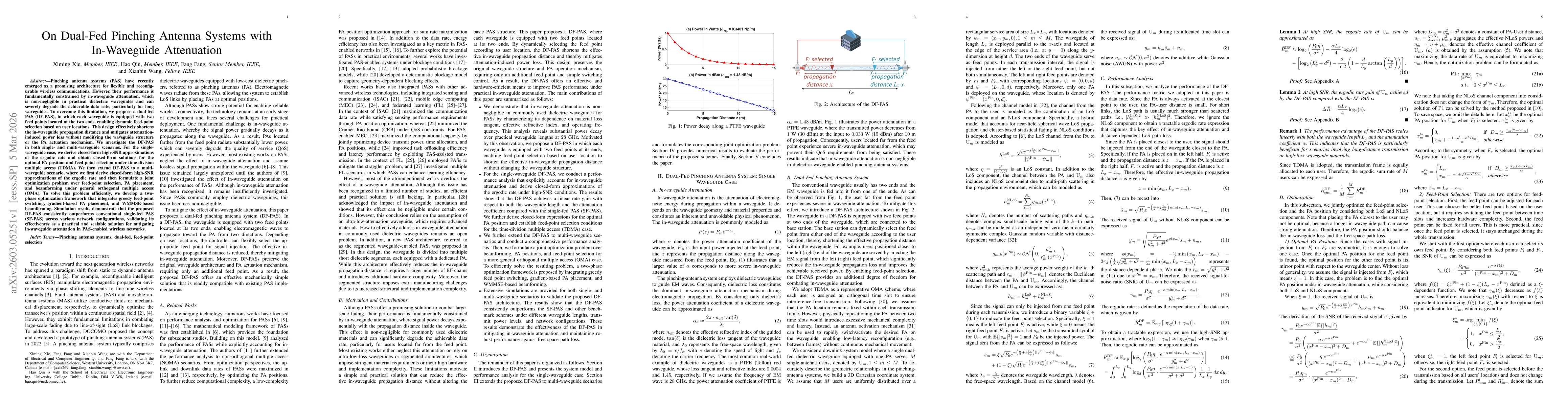Thumbnail for On Dual-Fed Pinching Antenna Systems with In-Waveguide Attenuation