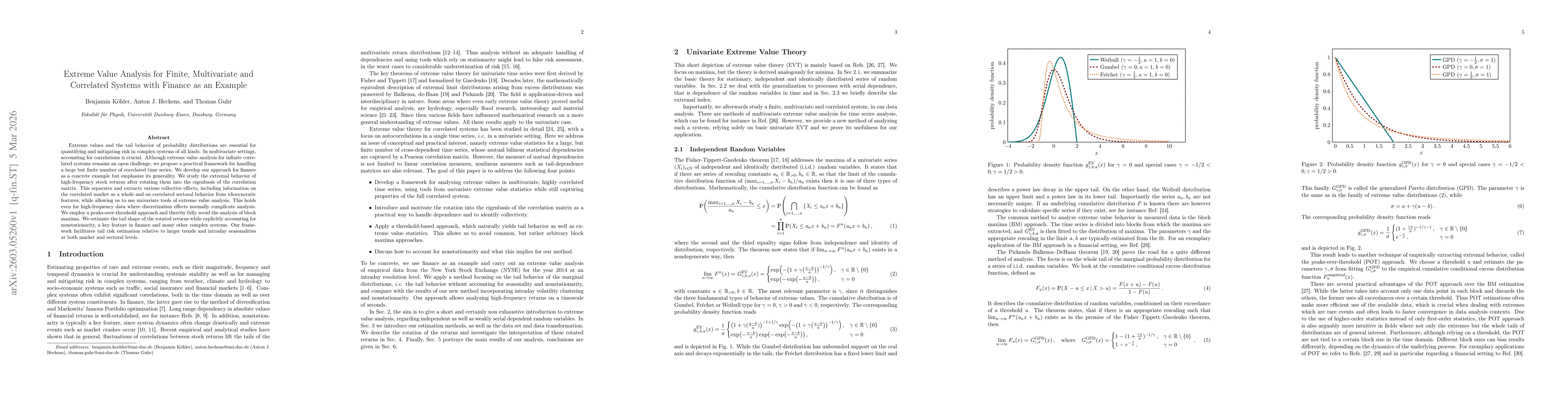 Thumbnail for Extreme Value Analysis for Finite, Multivariate and Correlated Systems with Finance as an Example