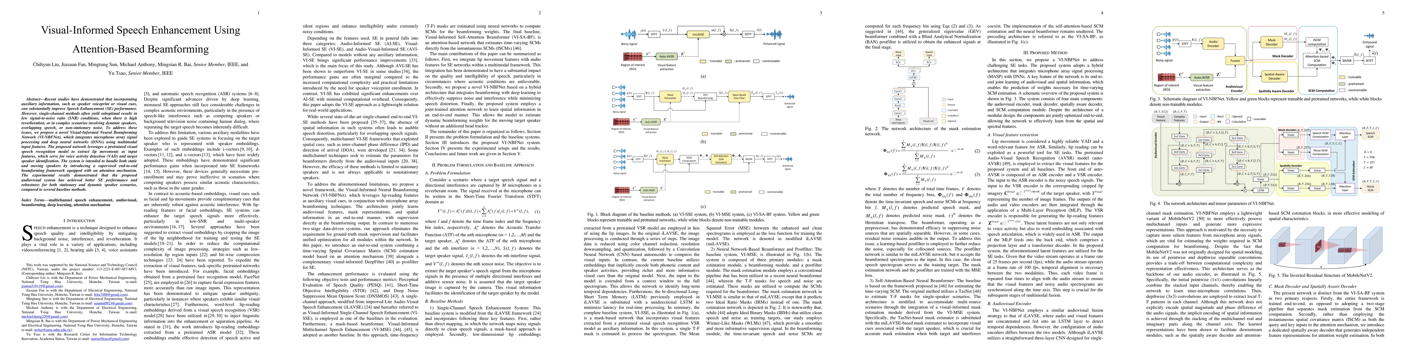 Thumbnail for Visual-Informed Speech Enhancement Using Attention-Based Beamforming