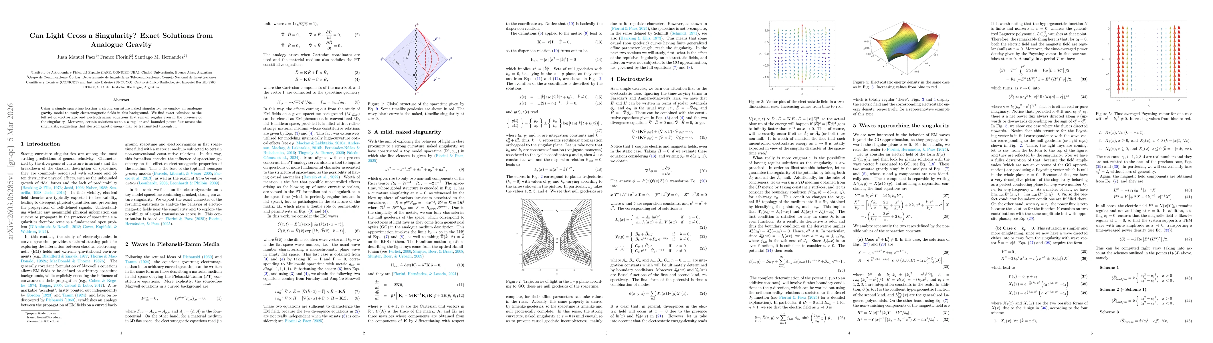 Thumbnail for Can Light Cross a Singularity? Exact Solutions from Analogue Gravity
