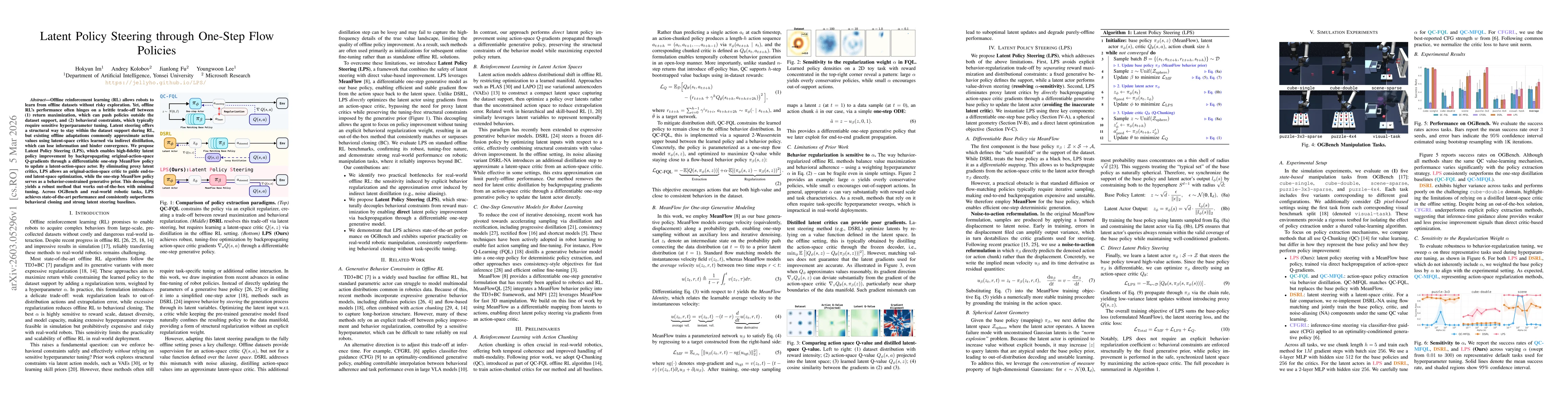 Thumbnail for Latent Policy Steering through One-Step Flow Policies