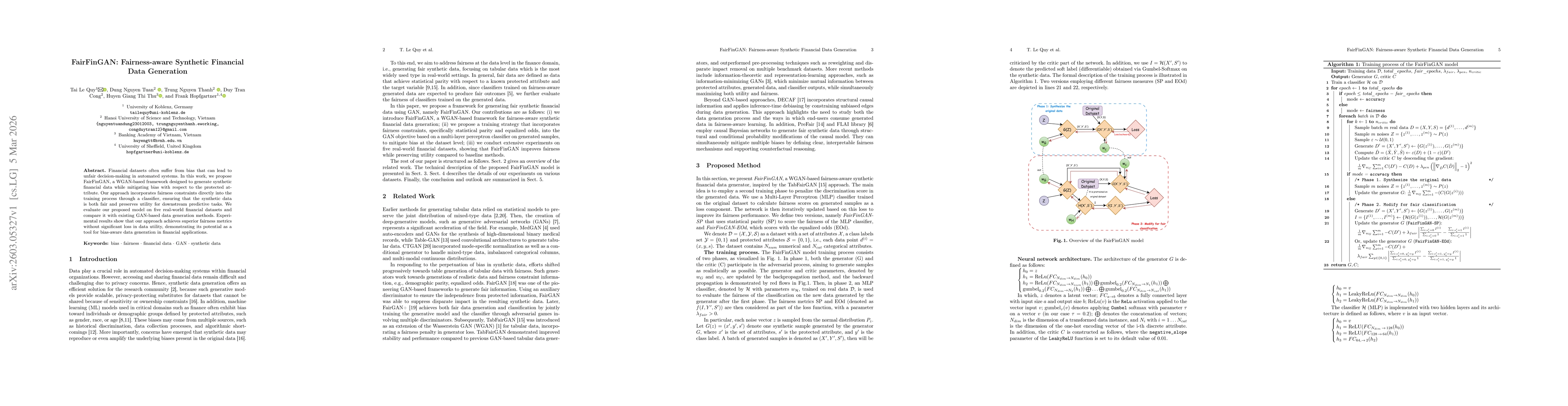 Thumbnail for FairFinGAN: Fairness-aware Synthetic Financial Data Generation
