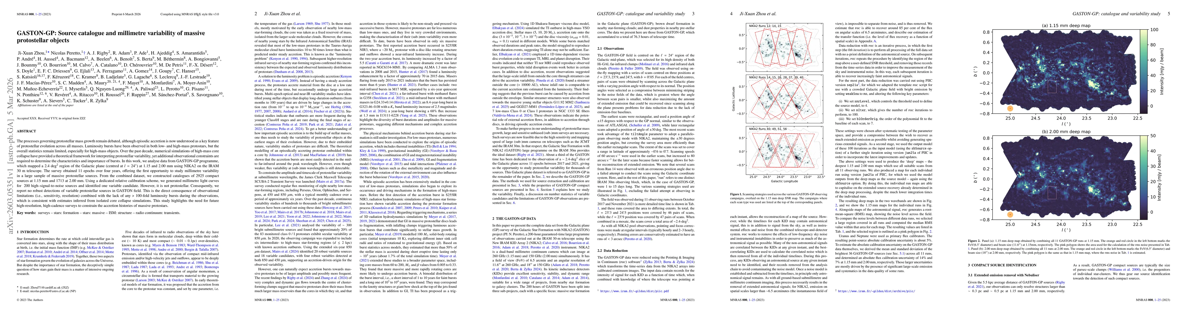 Thumbnail for GASTON-GP: Source catalogue and millimetre variability of massive protostellar objects