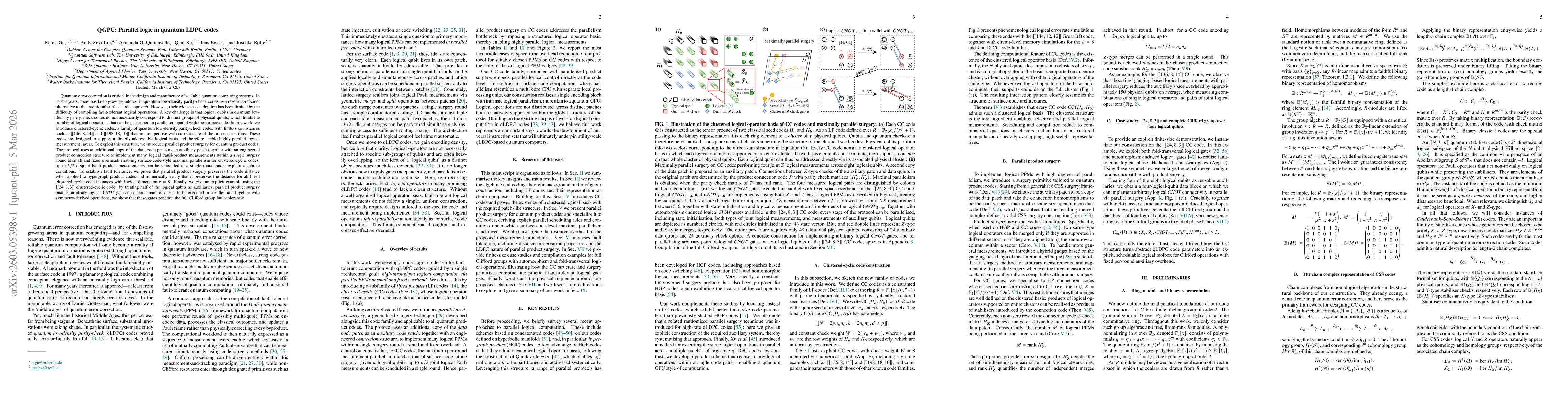 Thumbnail for QGPU: Parallel logic in quantum LDPC codes
