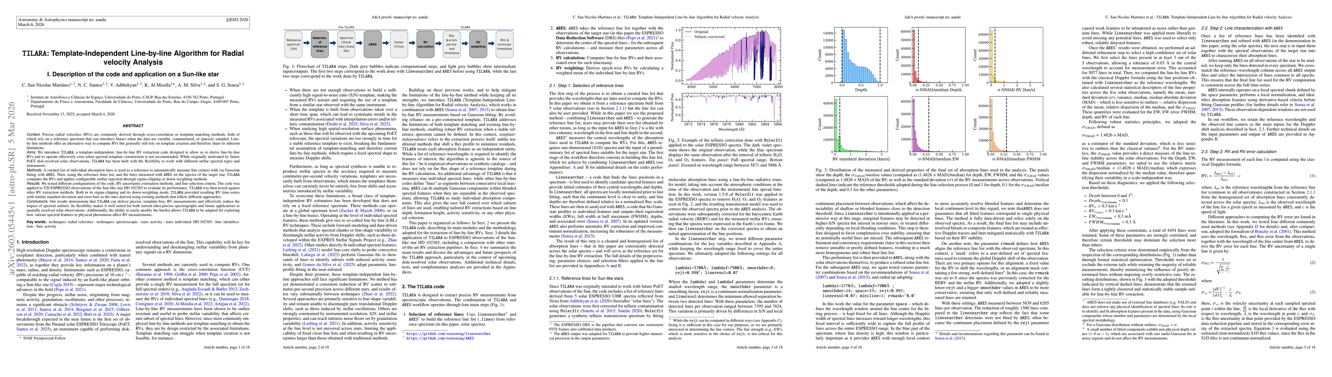 Thumbnail for TILARA: Template-Independent Line-by-line Algorithm for Radial velocity Analysis. I. Description of the code and application on a Sun-like star