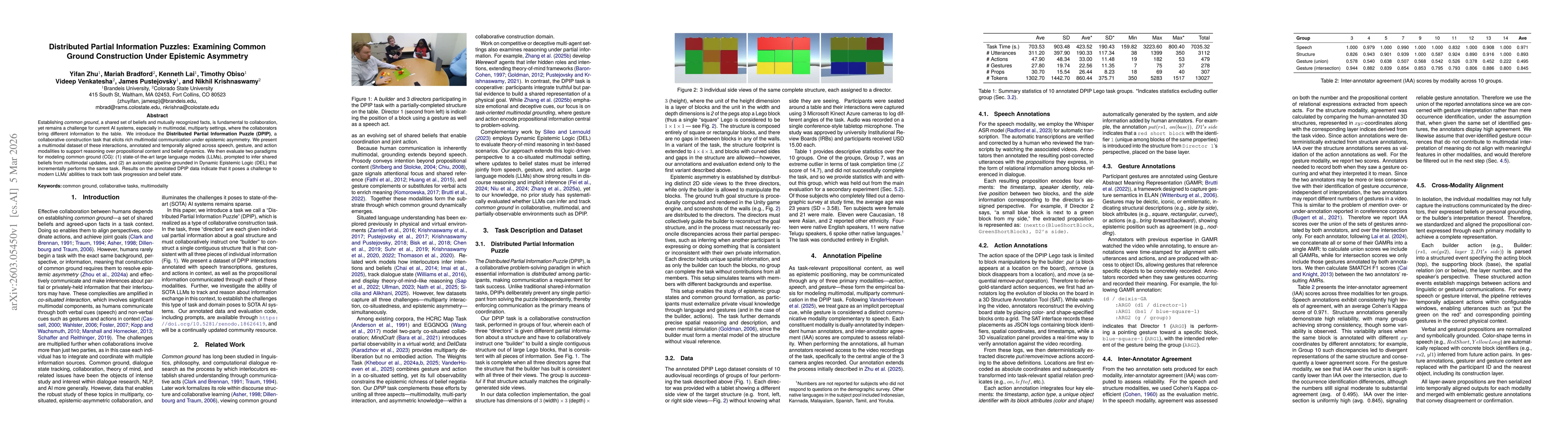 Thumbnail for Distributed Partial Information Puzzles: Examining Common Ground Construction Under Epistemic Asymmetry