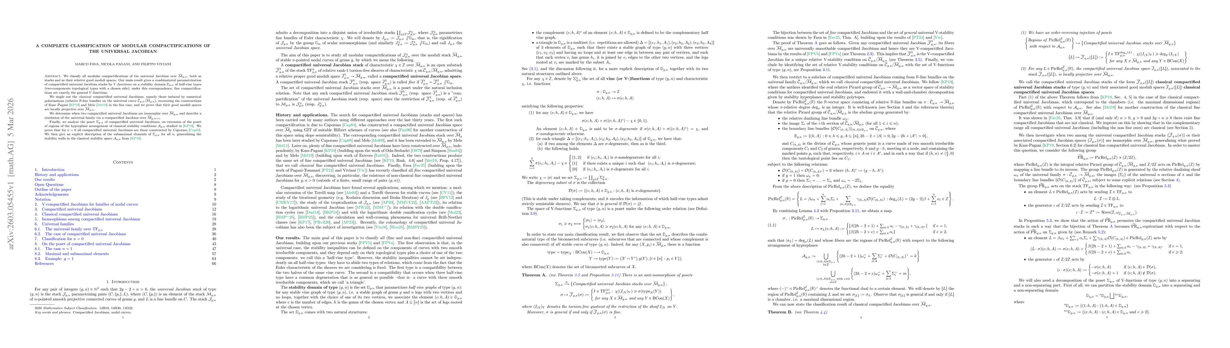 Thumbnail for A complete classification of modular compactifications of the universal Jacobian