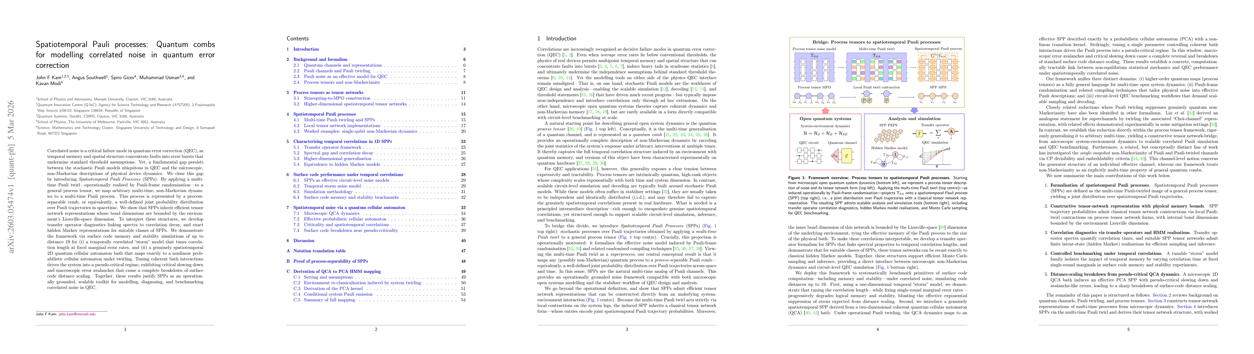 Thumbnail for Spatiotemporal Pauli processes: Quantum combs for modelling correlated noise in quantum error correction