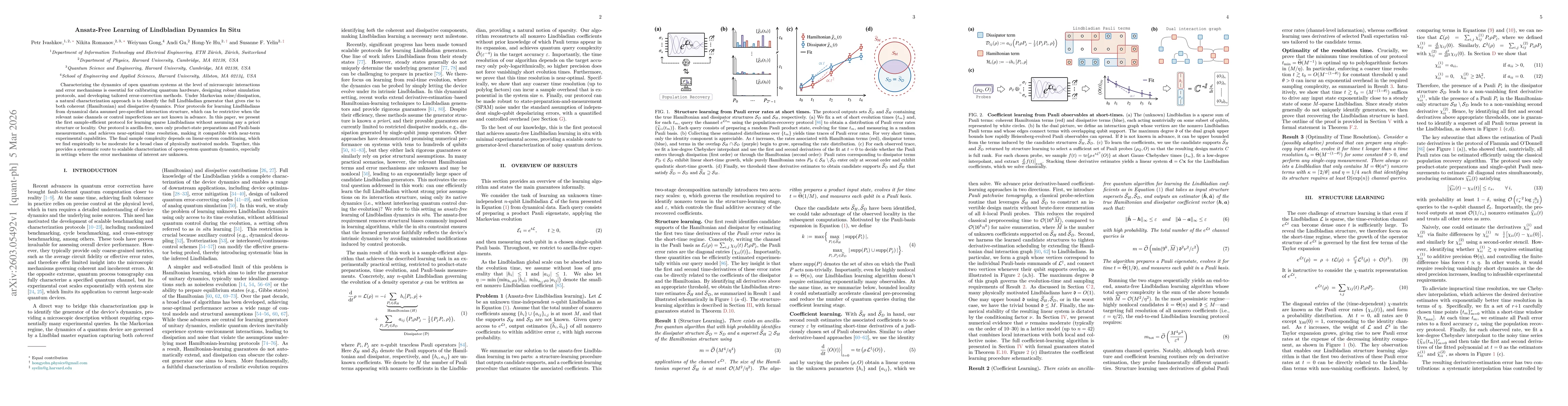 Thumbnail for Ansatz-Free Learning of Lindbladian Dynamics In Situ