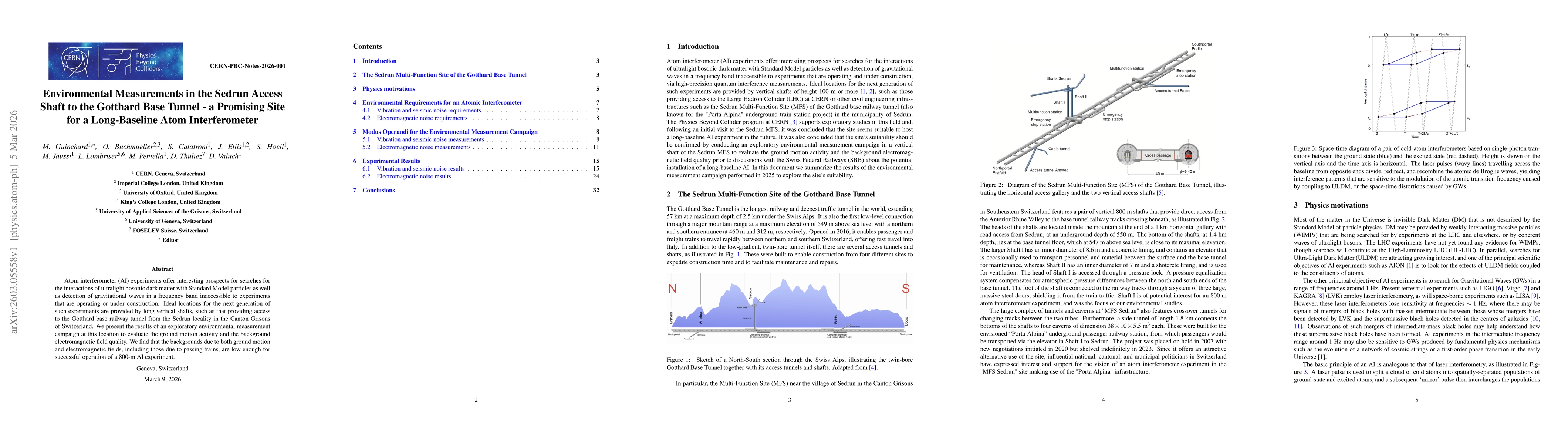 Thumbnail for Environmental Measurements in the Sedrun Access Shaft to the Gotthard Base Tunnel -- a Promising Site for a Long-Baseline Atom Interferometer