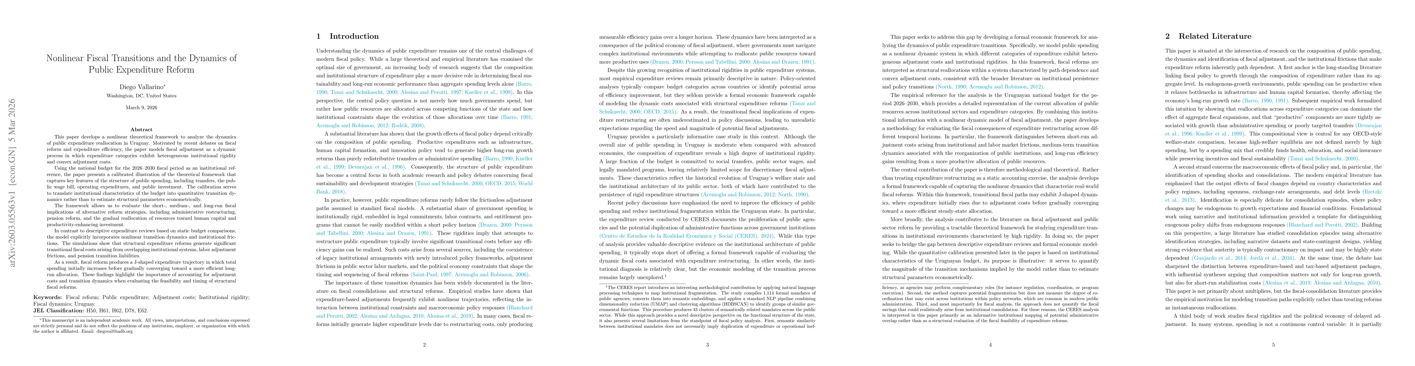 Thumbnail for Nonlinear Fiscal Transitions and the Dynamics of Public Expenditure Reform