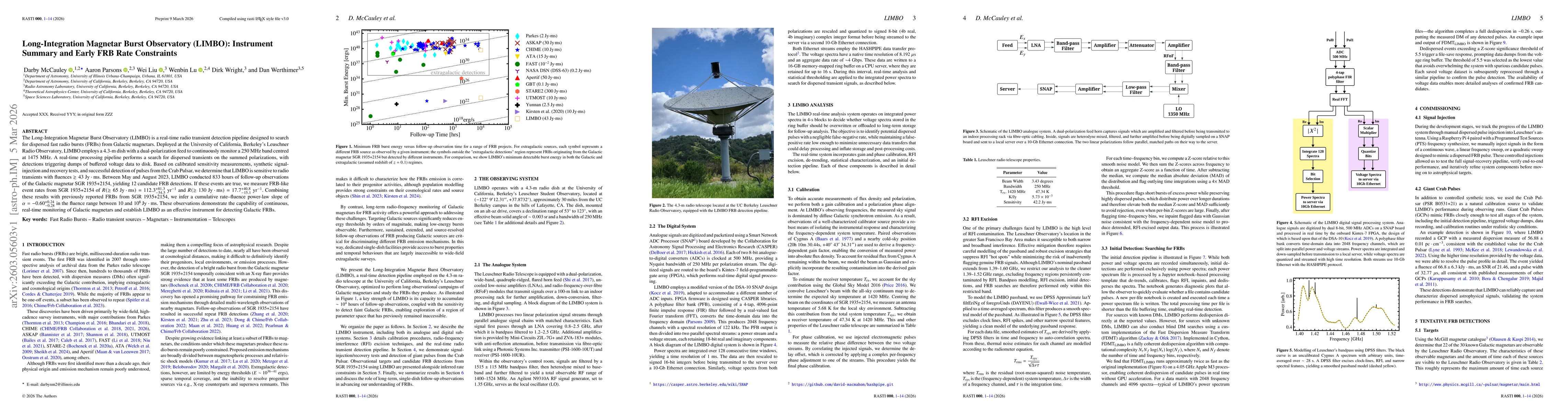 Thumbnail for Long-Integration Magnetar Burst Observatory (LIMBO): Instrument Summary and Early FRB Rate Constraints