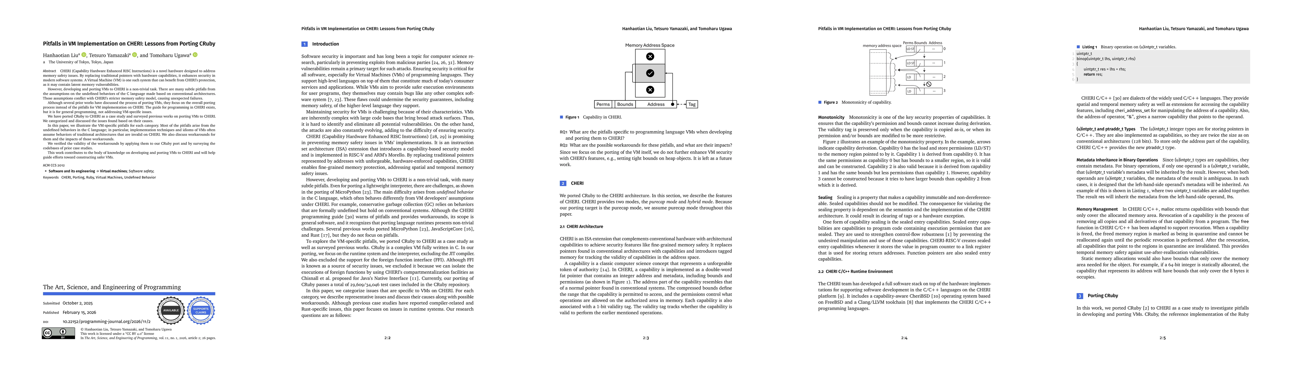 Thumbnail for Pitfalls in VM Implementation on CHERI: Lessons from Porting CRuby