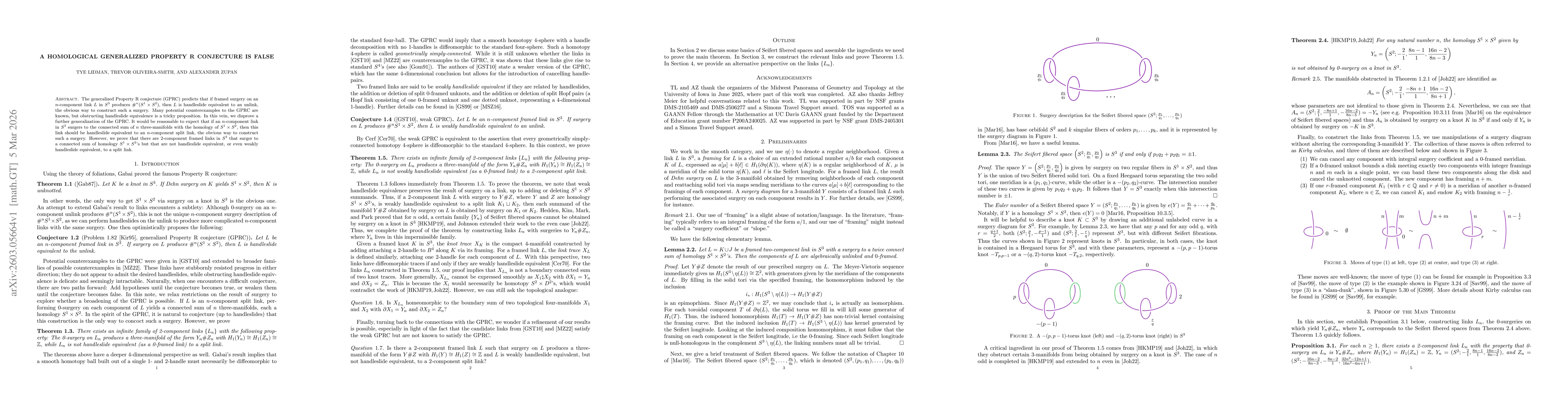 Thumbnail for A homological generalized Property R conjecture is false
