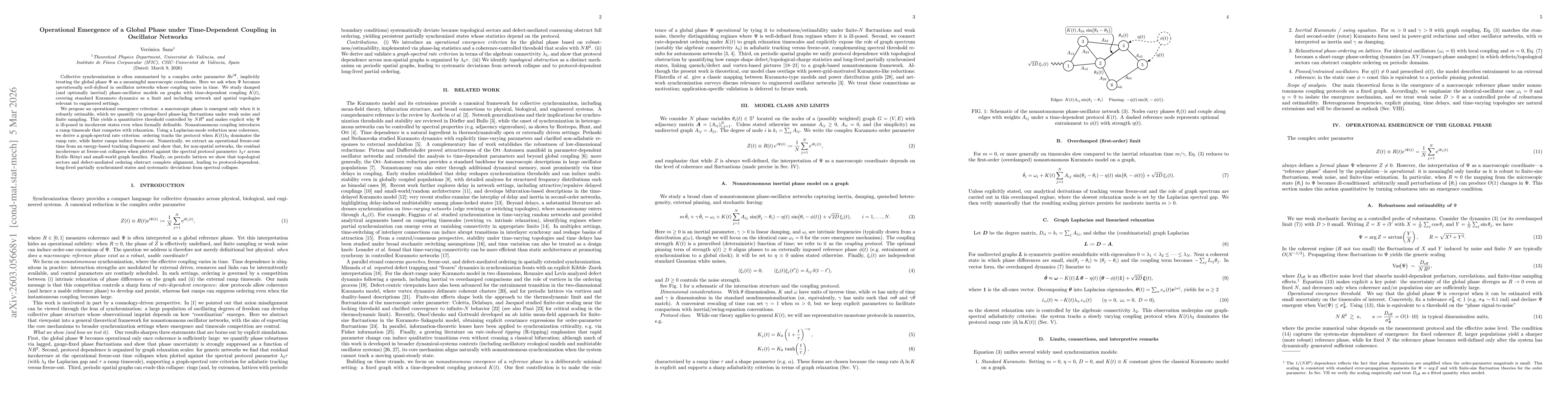Thumbnail for Operational Emergence of a Global Phase under Time-Dependent Coupling in Oscillator Networks