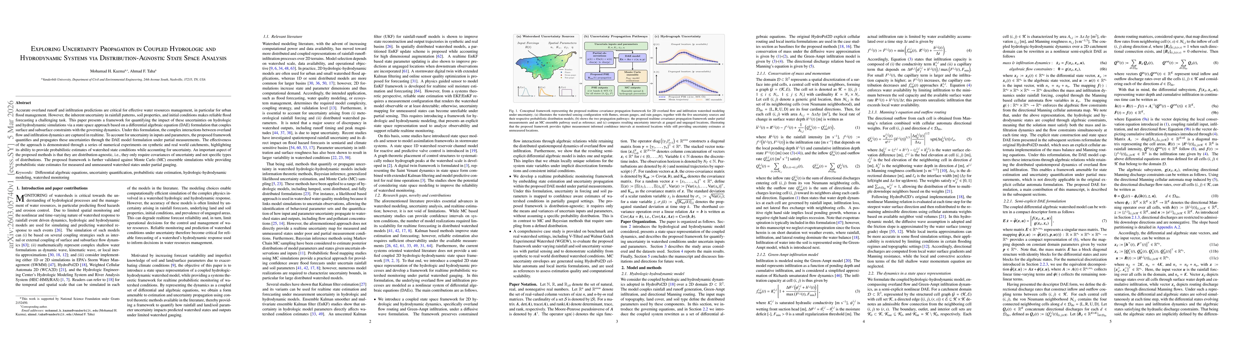 Thumbnail for Exploring Uncertainty Propagation in Coupled Hydrologic and Hydrodynamic Systems via Distribution-Agnostic State Space Analysis