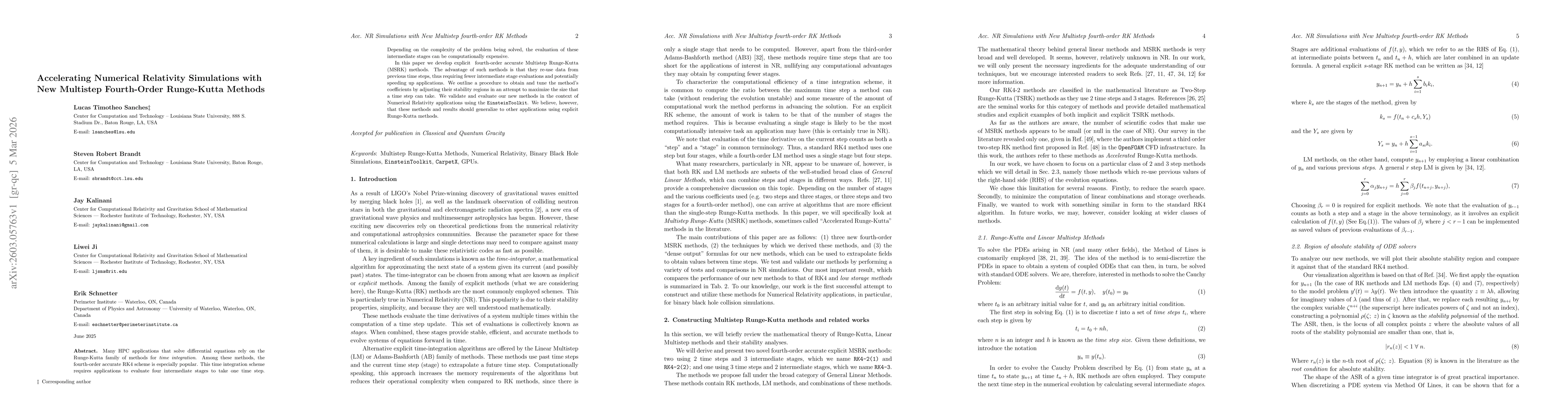 Thumbnail for Accelerating Numerical Relativity Simulations with New Multistep Fourth-Order Runge-Kutta Methods