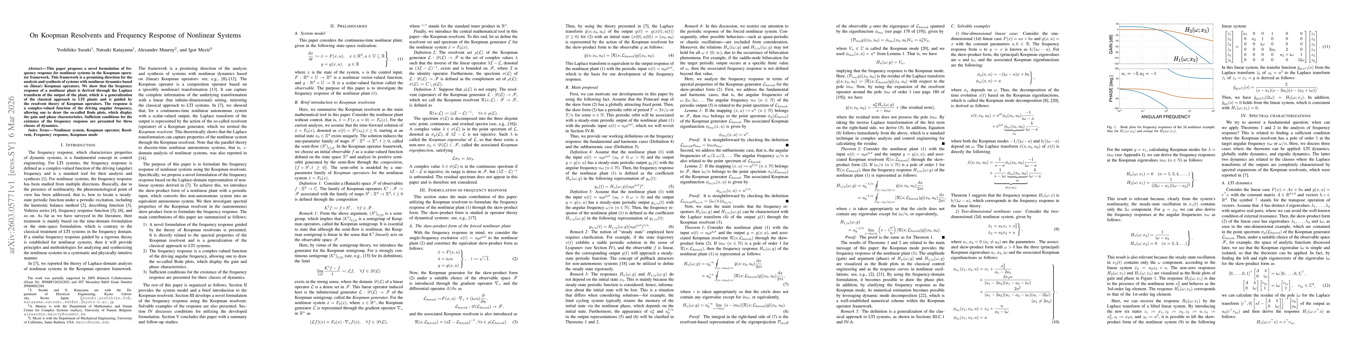 Thumbnail for On Koopman Resolvents and Frequency Response of Nonlinear Systems