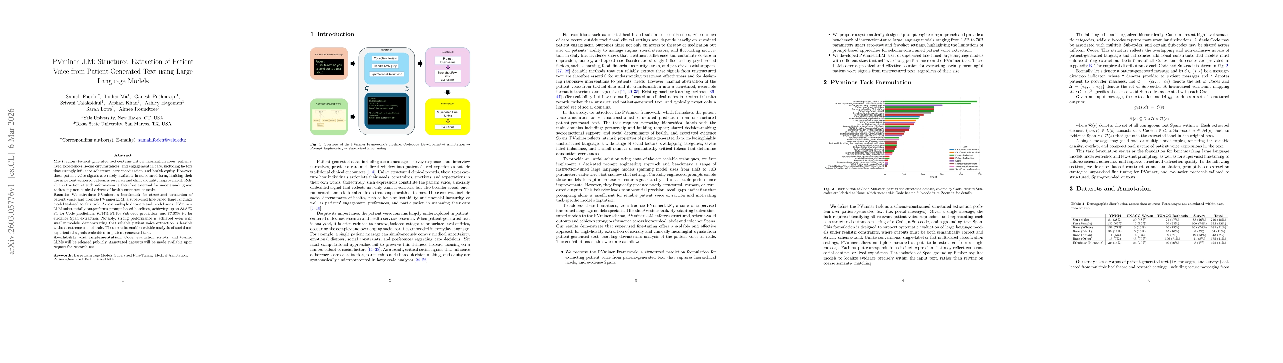 Thumbnail for PVminerLLM: Structured Extraction of Patient Voice from Patient-Generated Text using Large Language Models
