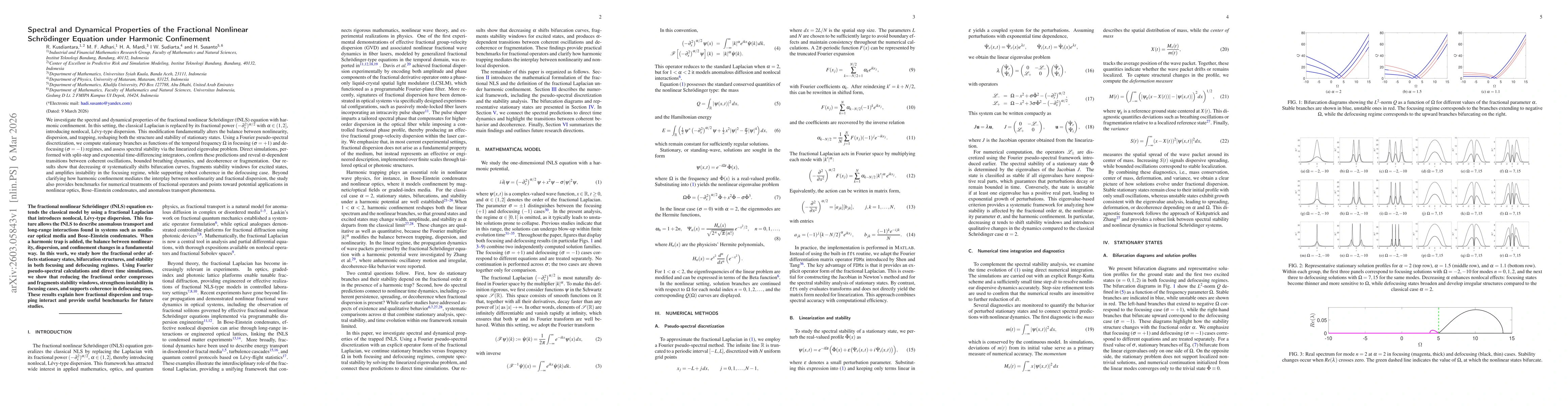 Thumbnail for Spectral and Dynamical Properties of the Fractional Nonlinear Schrödinger Equation under Harmonic Confinement