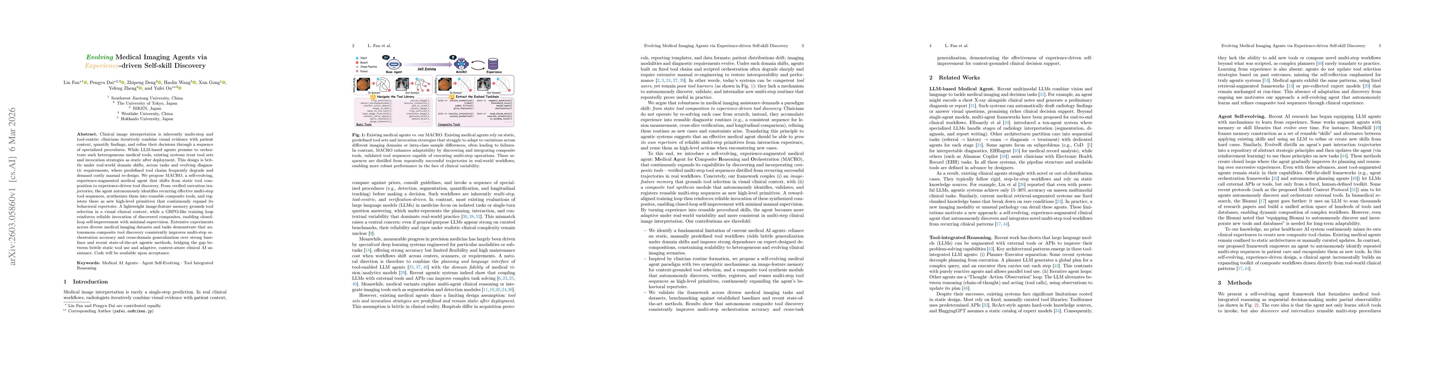 Thumbnail for Evolving Medical Imaging Agents via Experience-driven Self-skill Discovery