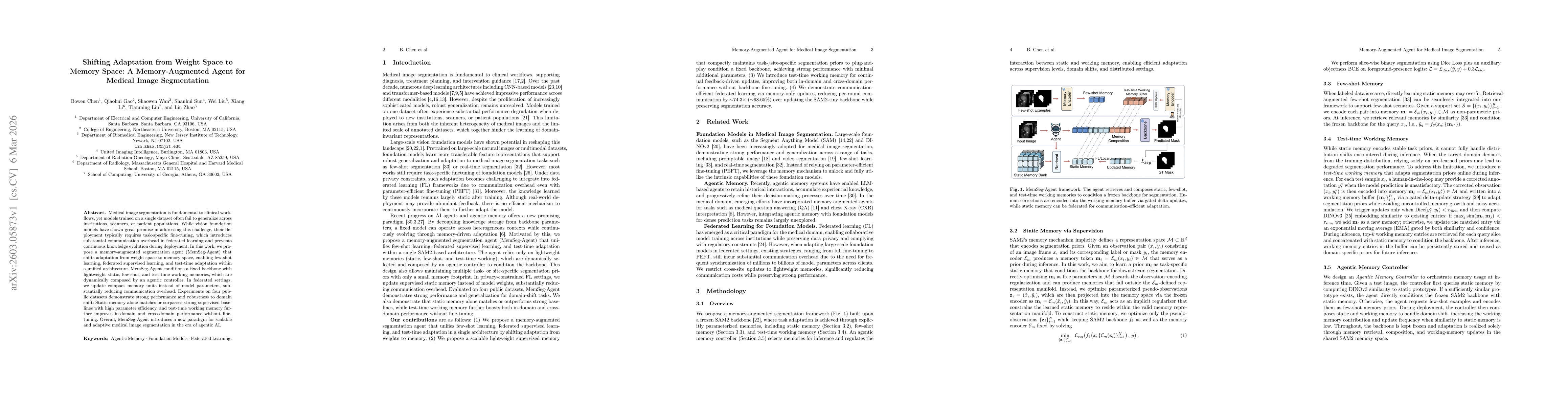 Thumbnail for Shifting Adaptation from Weight Space to Memory Space: A Memory-Augmented Agent for Medical Image Segmentation