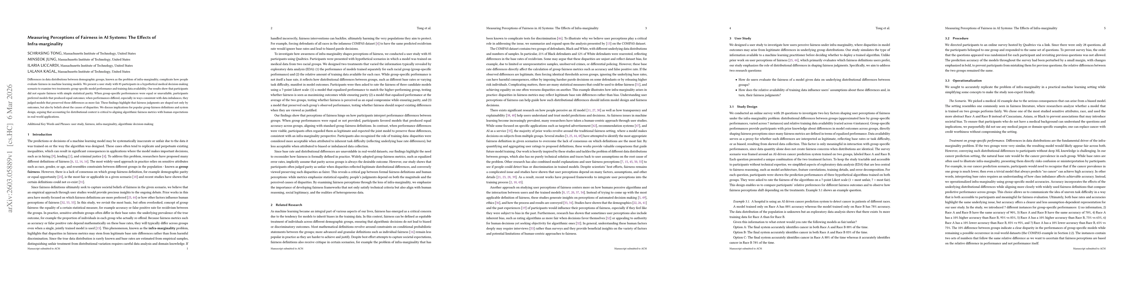 Thumbnail for Measuring Perceptions of Fairness in AI Systems: The Effects of Infra-marginality