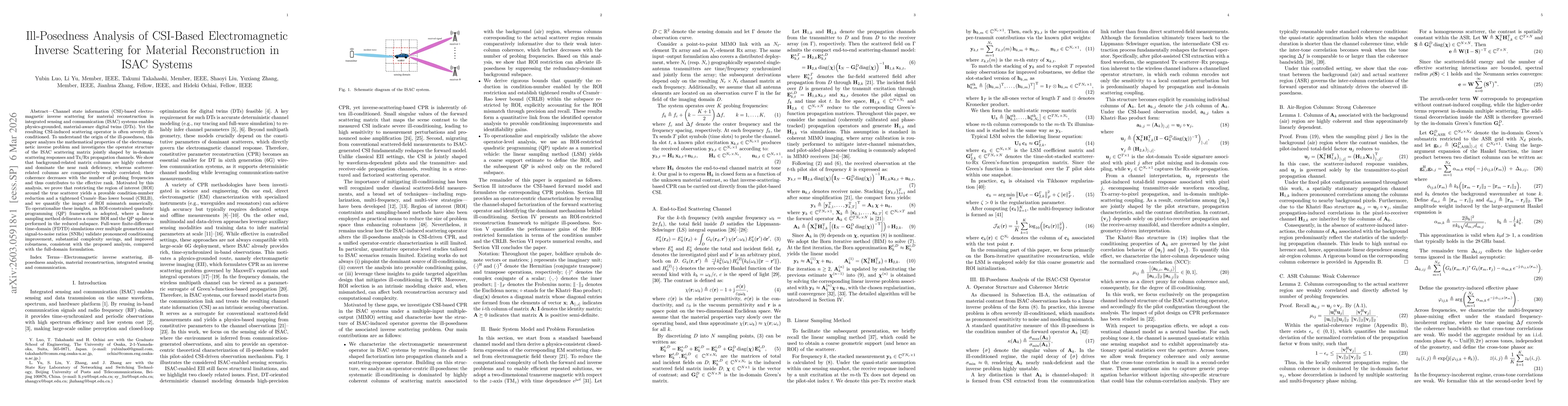 Thumbnail for Ill-Posedness Analysis of CSI-Based Electromagnetic Inverse Scattering for Material Reconstruction in ISAC Systems