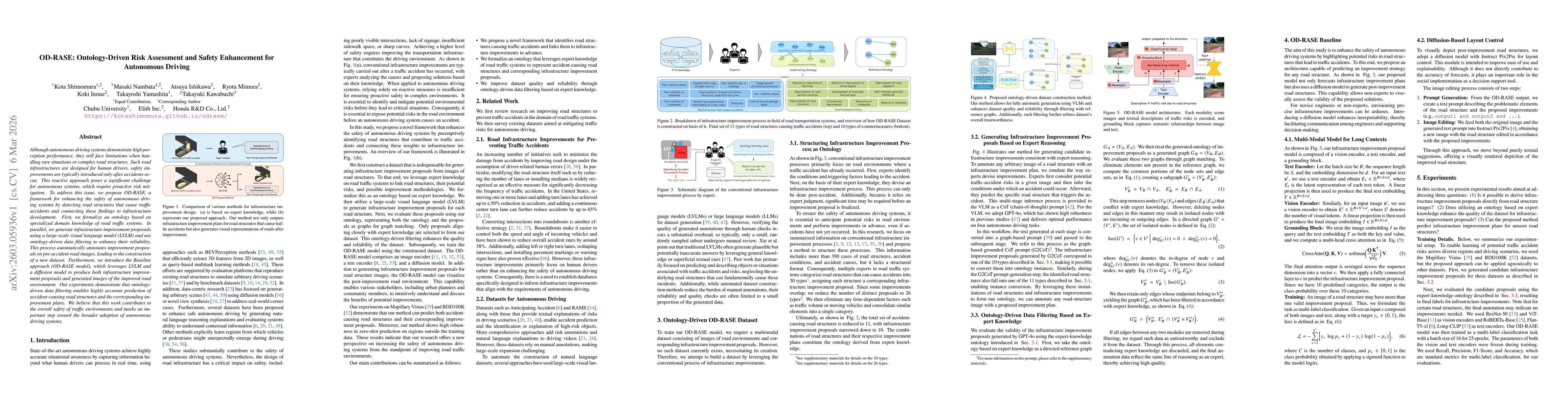 Thumbnail for OD-RASE: Ontology-Driven Risk Assessment and Safety Enhancement for Autonomous Driving