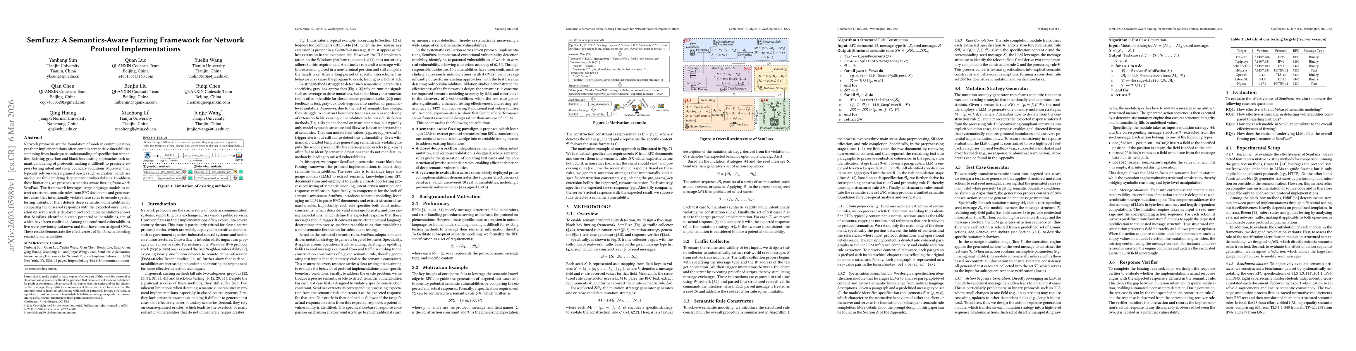 Thumbnail for SemFuzz: A Semantics-Aware Fuzzing Framework for Network Protocol Implementations