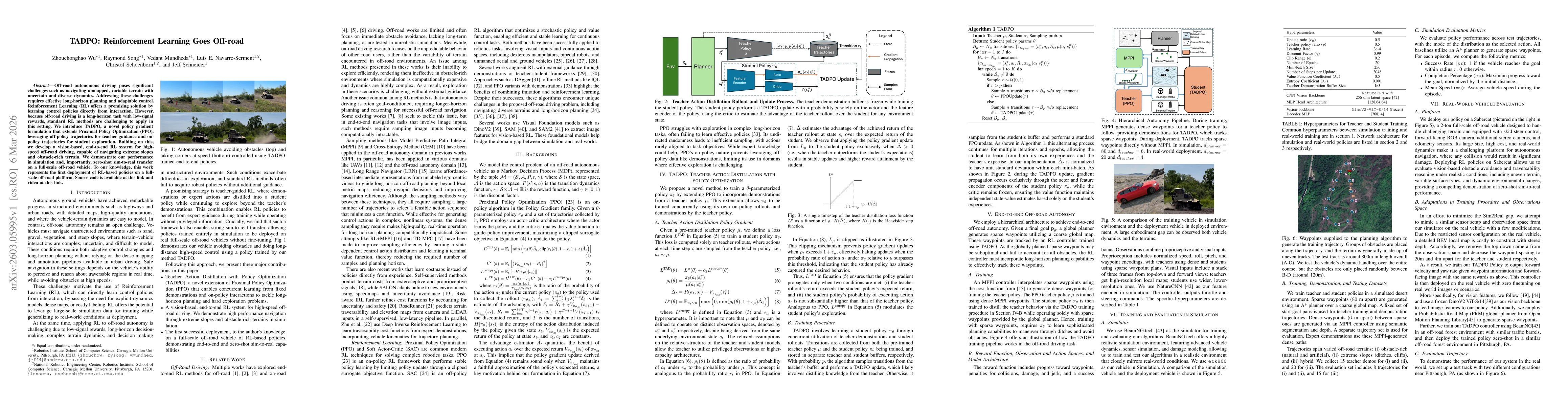 Thumbnail for TADPO: Reinforcement Learning Goes Off-road