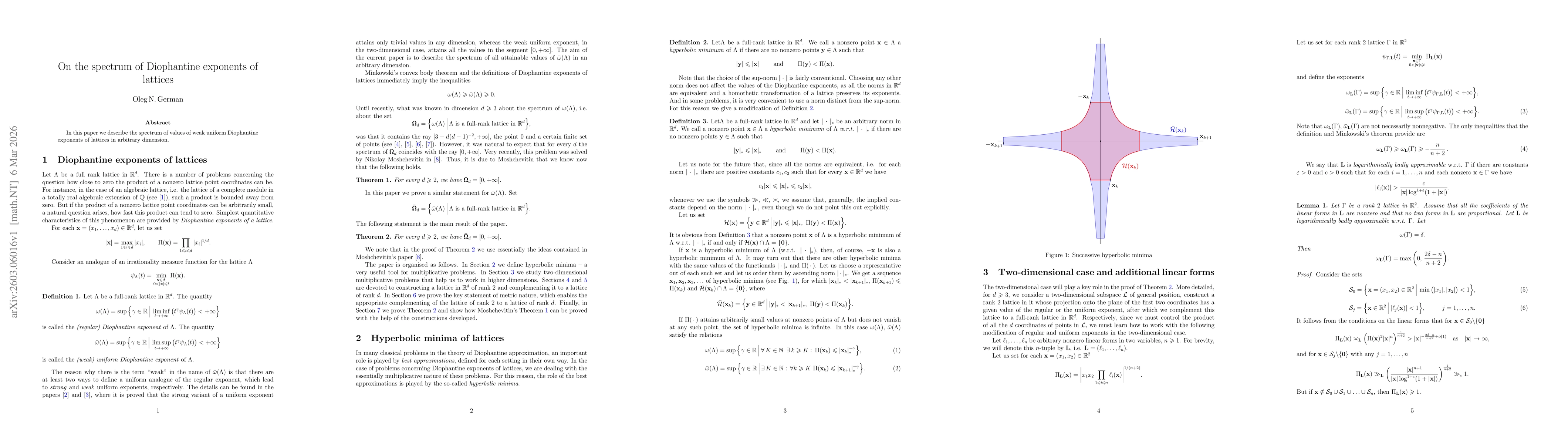 Thumbnail for On the spectrum of Diophantine exponents of lattices